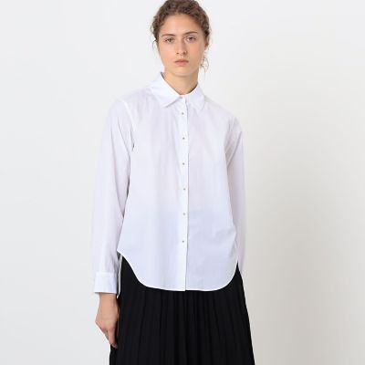 ホワイトコンビネーション レギュラーカラーシャツ | maison 