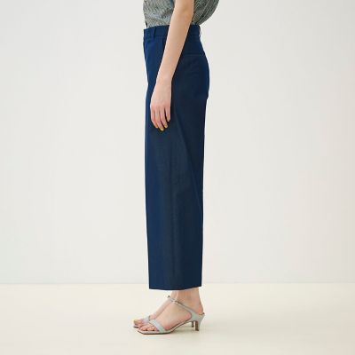 トゥモローランド 23AW ラルジュハンドトゥース ワイドストレートパンツ 34 シルクブレンドボーダー ストレートパンツ｜トゥモローランド 公式サイト