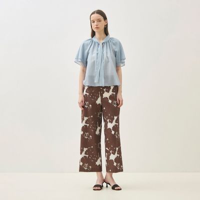 予約商品6月下旬以降順次お届け】ジュアンフルール ストレートパンツ
