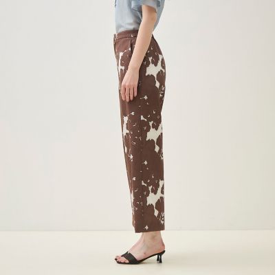 予約商品6月下旬以降順次お届け】ジュアンフルール ストレートパンツ