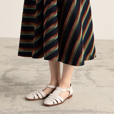 美品＊TOMORROWLANDコレクション＊レインボーストライプスカート レインボーストライプ フレアミディスカート | maison