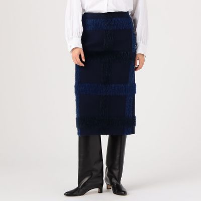 シャギータッターソール Iラインミディスカート | maison