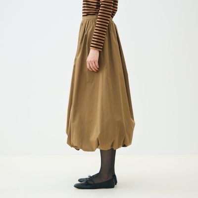 ヨーガンレール　　リップルシルクのバルーンスカート コットンツイルのスカート / ヨーガンレール | ヨーガンレール