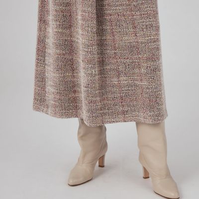 ファンシーニット　タックフレアスカート