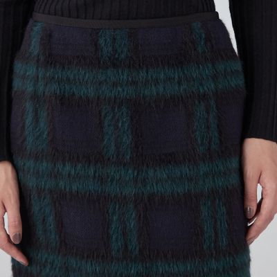 トゥモローランド　シャギーブラックウォッチ タイトストレートスカート シャギーブラックウォッチ タイトストレートスカート | maison