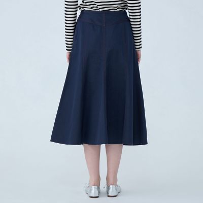 美品☆マディソンブルー パネルフレアスカート リネン ツイル MADISONBLUE(マディソンブルー)の【HPS別注】ファティーグパネルフレア