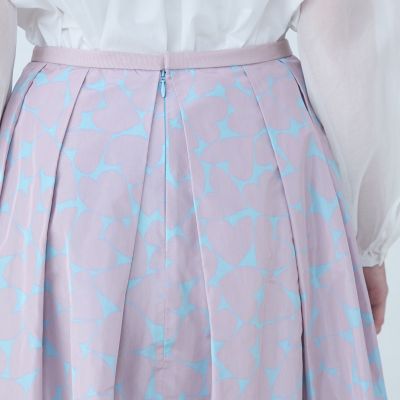 ハートプリント　タックスイングスカート
