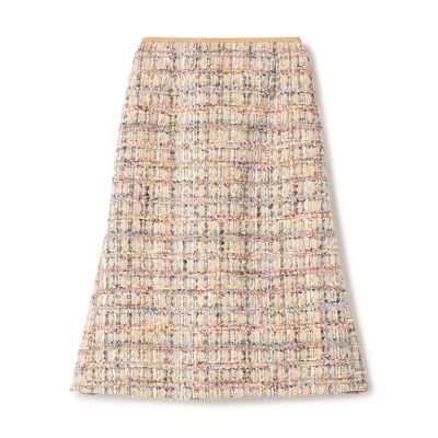 【ポピン】トゥモローランド　スカート　ベスト 予約商品11月下旬以降順次お届け】ファンシーヘリンボーン