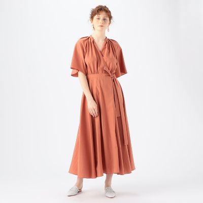 コットンシルクシャンブレー カシュクールワンピース 三越伊勢丹オンラインストア 公式