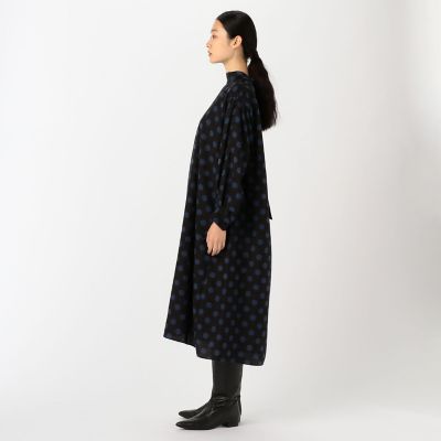 ドゥーブルドットプリント バックボウタイワンピース | maison 