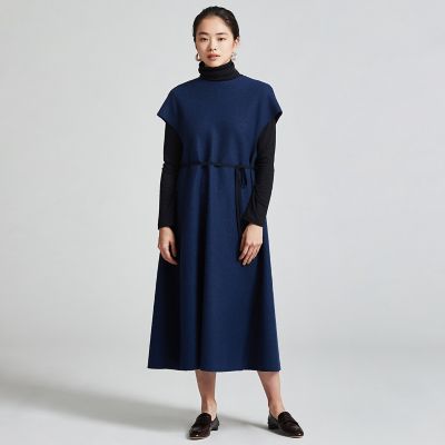 ＜maison TOMORROWLAND＞リングニット　フレンチスリーブワンピース