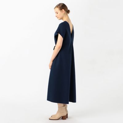 リングニット　フレンチスリーブワンピース