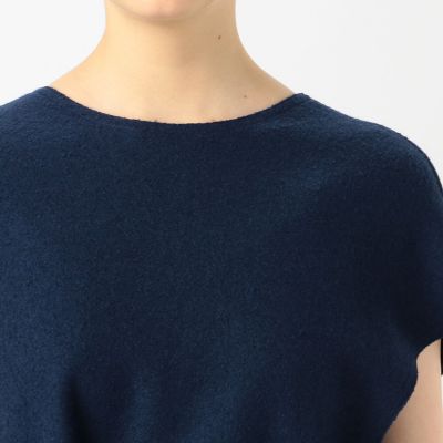 リングニット　フレンチスリーブワンピース