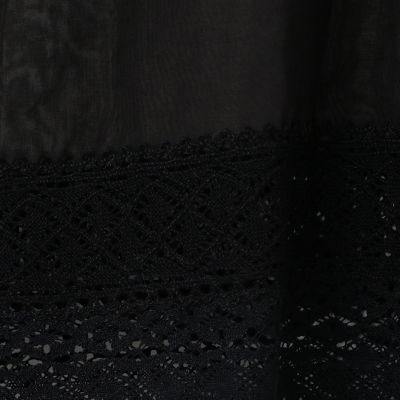 ルコットンオーガンジー　クルーネックワンピース
