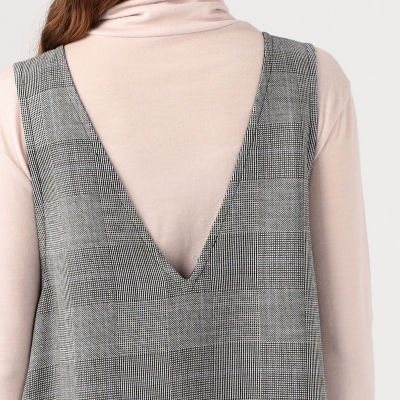 ウールシルクブロックトゥース ジャンパースカート | ファッション・服
