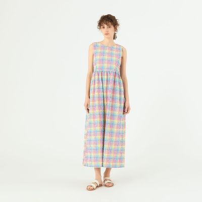 マルチギンガムチェック バックリボンワンピース | maison