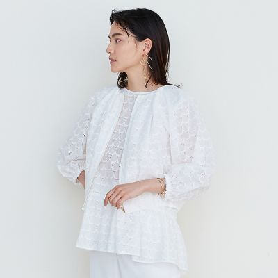 ラルムエンブロイダリー　ジップアップブルゾン