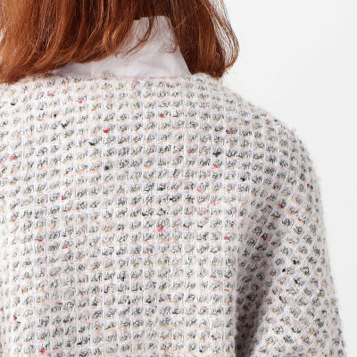 ワッフルファンシーツイード ジップアップブルゾン | maison