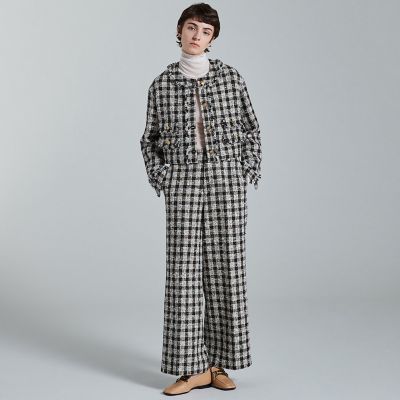 TOMORROWLAND 82,500円カラーネップシェパードチェックジャケット カラーネップシェパードチェック ノーカラージャケット | maison