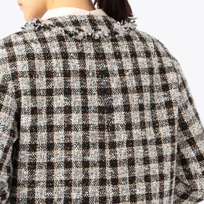 TOMORROWLAND 82,500円カラーネップシェパードチェックジャケット カラーネップシェパードチェック ノーカラージャケット | maison