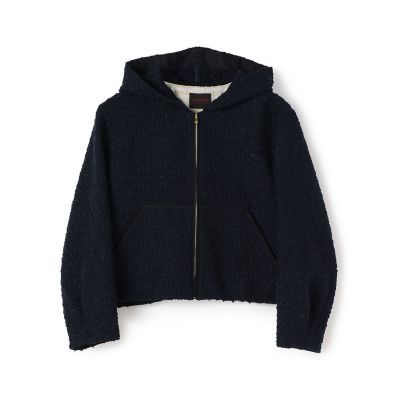 ルミエファンシーツイード フーデッドブルゾン | maison TOMORROWLAND