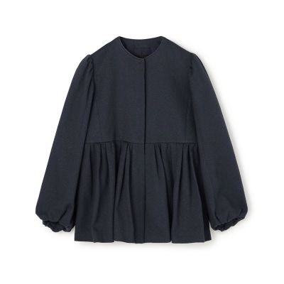 【SALE】トゥモローランド ポワンピケ ペプラムジャケット 69ネイビー