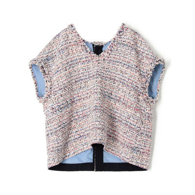 ＜maison TOMORROWLAND＞トリコロールファンシー　Ｖネックジレ