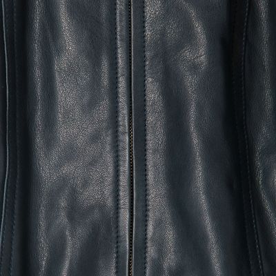 ラムレザー　ジップアップブルゾン