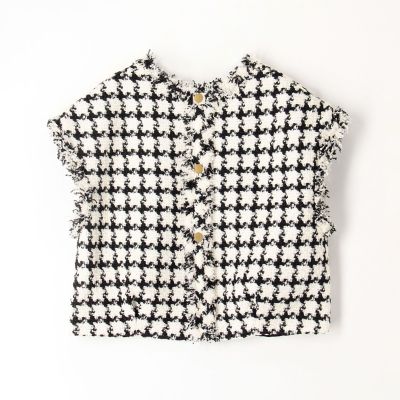 TOMORROWLAND 23AW ブリオンハウンドトゥース フロンタブルジレ ブリオンハウンドトゥース フロンタブルジレ | maison