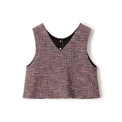 ＜maison TOMORROWLAND＞スパンコールファンシー　２－ｗａｙペプラムジレ