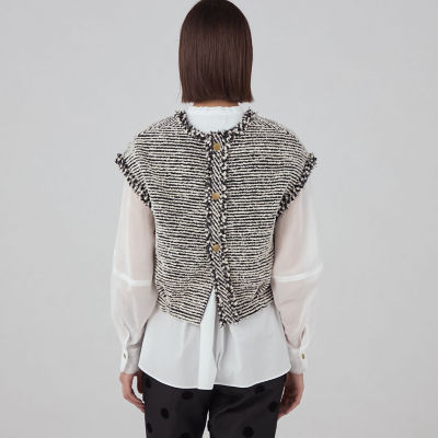 トゥモローランドコレクション23AW ブリオンハウンドトゥース フロン