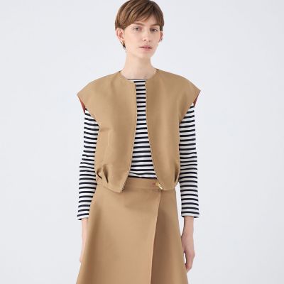 コットンリネンリバー ジップアップジレ | maison TOMORROWLAND/メゾン