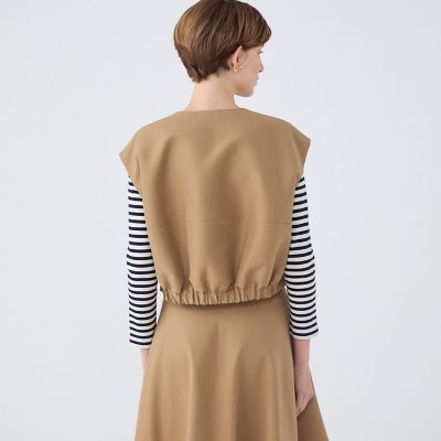 コットンリネンリバー ジップアップジレ | maison TOMORROWLAND/メゾン