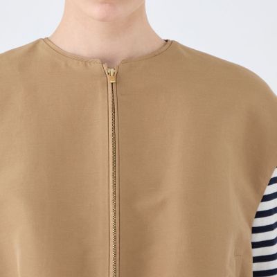 コットンリネンリバー ジップアップジレ | maison TOMORROWLAND/メゾン