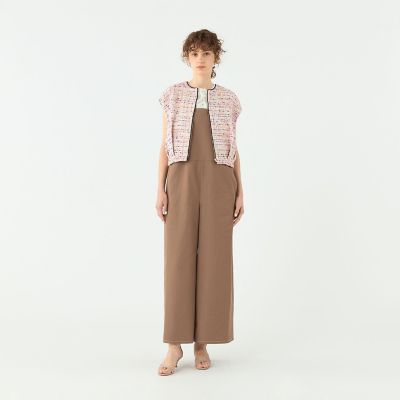 コロレファンシーツイード　ジップアップジレ