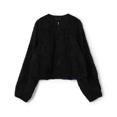 【送料無料】maison TOMORROWLAND/メゾン トゥモローランド レーヌエンブロイダリー バルーンブルゾン 68ネイビーケイ コート・ジャケット【三越伊勢丹/公式】