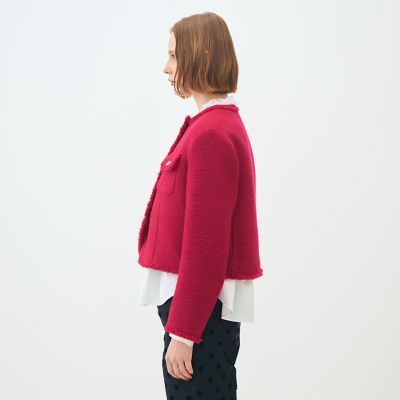 ブークレーファンシー クルーネックジャケット | maison TOMORROWLAND