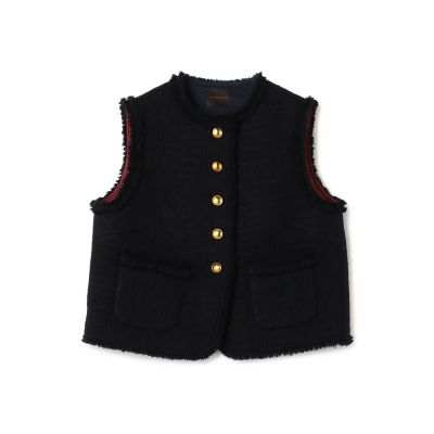 最終お値下げ【TOMORROWLANDcollection】ジレ新品　26400 予約商品9月下旬以降順次お届け】ブークレーファンシー クルー