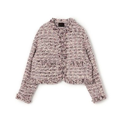 ＜maison TOMORROWLAND＞ライラックファンシー　フリンジカラーレスジャケット