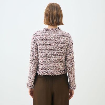 ライラックファンシー フリンジカラーレスジャケット | maison