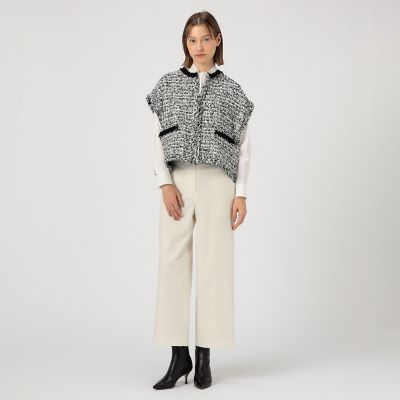 ファンシーツイード スクエアジレ | maison TOMORROWLAND/メゾン