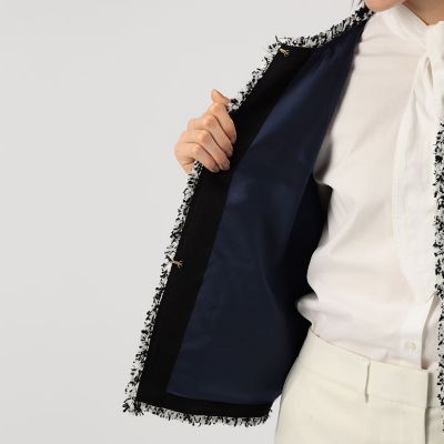 ファンシーツイード スクエアジレ | maison TOMORROWLAND/メゾン