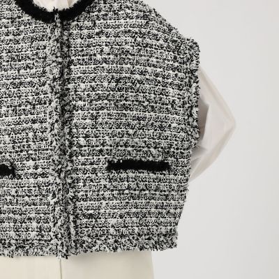 ファンシーツイード スクエアジレ | maison TOMORROWLAND/メゾン