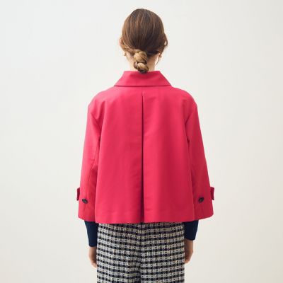 コットンシルクグログラン トラペーズジャケット | maison