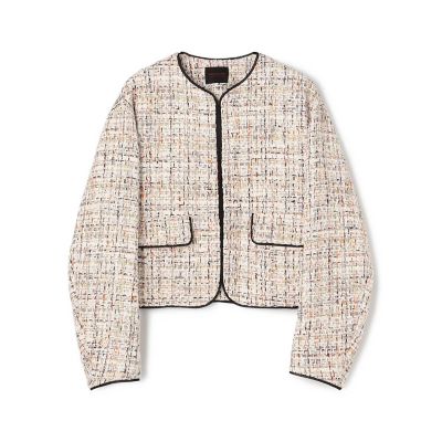 ★c 未使用 ブークレ コート ジャケット モヘア混 レトロ ファンシーツイード CELFORD ファンシーツイードロングジャケット