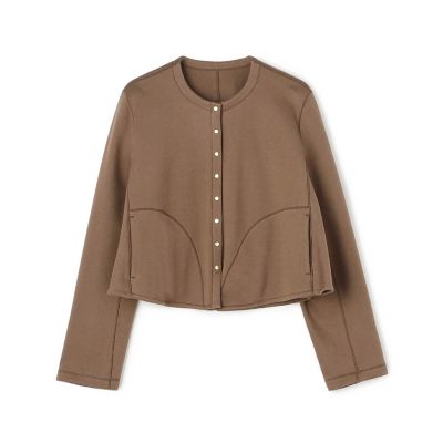 ＜maison TOMORROWLAND＞コットンダンボール　トラペーズカーディガン