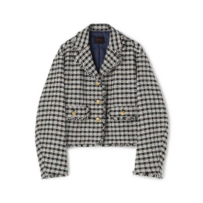 ＜maison TOMORROWLAND＞【予約商品２月下旬以降順次お届け】クロレギンガムチェック　ショートジャケット