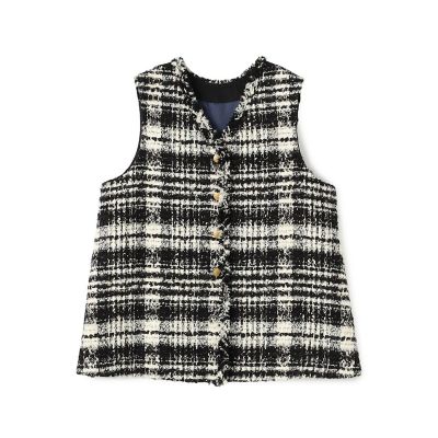 オーロラグレンチェック Vカラージレ | maison TOMORROWLAND/メゾン