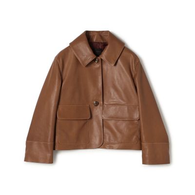 ＜maison TOMORROWLAND＞【送料無料】セミベジタブルレザー　サックジャケット