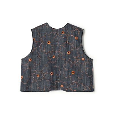 ＜maison TOMORROWLAND＞デニムフラワーリング　フロンタブルジレ